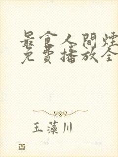 最食人间烟火色免费播放全集封面