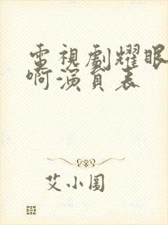 电视剧耀眼的你啊演员表