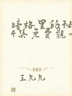 暗格里的秘密24集免费观看电视剧