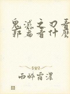 鬼灭之刃看完游郭篇看什么