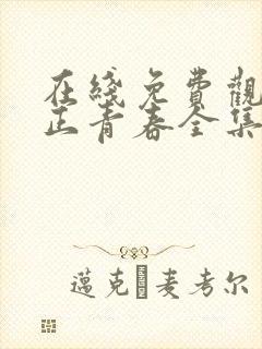 在线免费观看看正青春全集封面