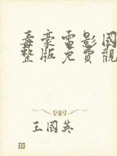 毒豪电影国语完整版免费观看