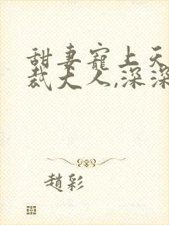 甜妻宠上天:总裁大人,深深爱