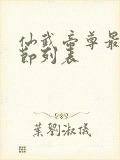 仙武帝尊最新章节列表