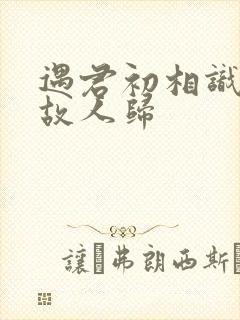 遇君初相识恰似故人归