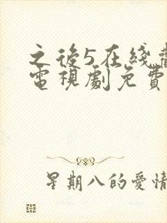 之后5在线观看电视剧免费高清完整版