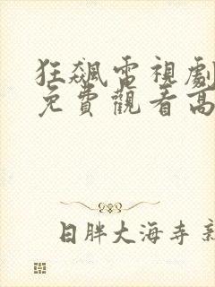 狂飙电视剧全集免费观看高清