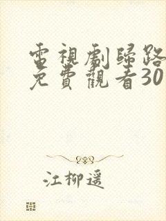 电视剧归路全集免费观看30集高清封面