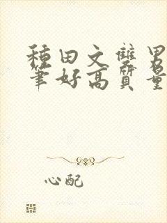 种田文双男主文笔好高质量的完结文