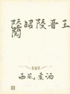 陆昭陵晋王周时阅