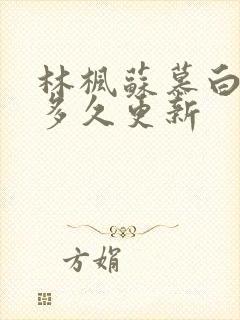 林枫苏慕白小说多久更新