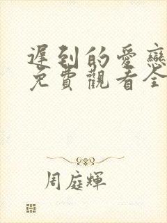 迟到的爱恋短剧免费观看全集高清封面