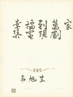 幸福到万家40集电视剧封面