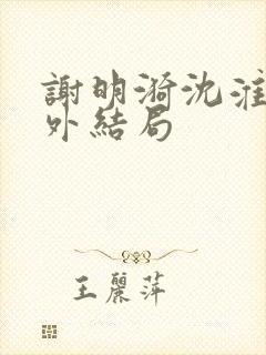 谢明漪沈淮舟番外结局