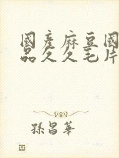 国产麻豆国精精品久久毛片