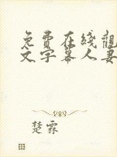 免费在线观看中文字幕人妻封面