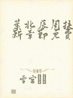 叶北辰周扶摇最新章节免费阅读