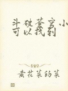 斗破苍穹小说哪可以找到