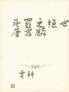 斗罗之绝世龙王唐舞麟封面