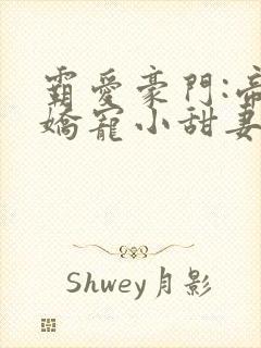 霸爱豪门:帝少娇宠小甜妻