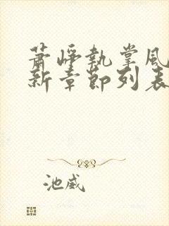 萧峥执掌风云最新章节列表