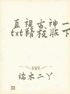 直视古神一整年txt精校版下载