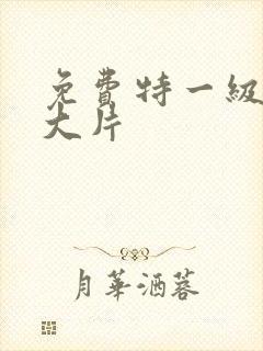 免费特一级黄色大片封面