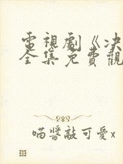 电视剧《决战》全集免费观看高清