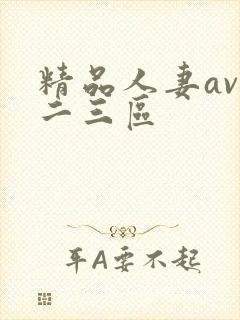 精品人妻av一二三区