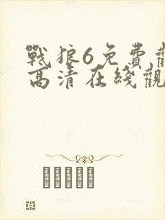 战狼6免费观看高清在线观看国语版