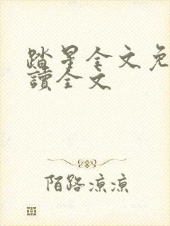 踏星全文免费阅读全文