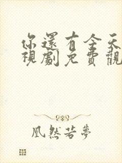 你还有今天 电视剧免费观看全集完整版