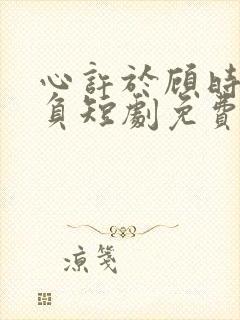 心许于顾时光不负短剧免费封面