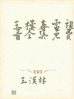 玉楼春电视剧观看全集免费星辰封面