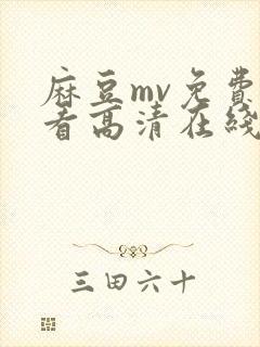 麻豆mv免费观看高清在线