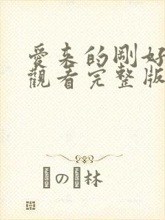 爱来的刚好免费观看完整版