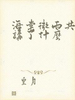 海棠微雨共归途讲了什么