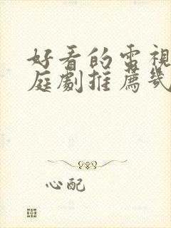 好看的电视剧家庭剧推荐几部