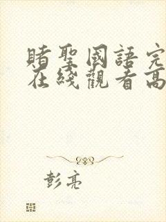 赌圣国语完整版在线观看高清