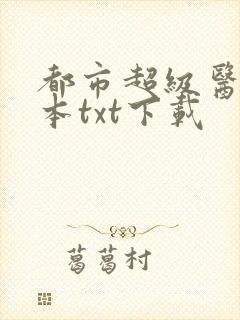 都市超级医圣全本txt下载