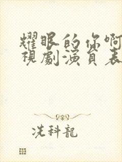 耀眼的你啊 电视剧演员表