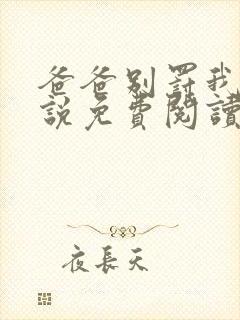 爸爸别罚我乖小说免费阅读