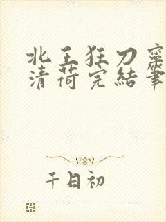 北王狂刀宁北苏清荷完结笔趣阁