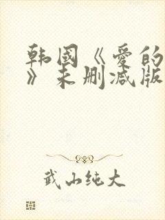 韩国《爱的色放》未删减版封面