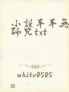 小说平平无奇大师兄txt