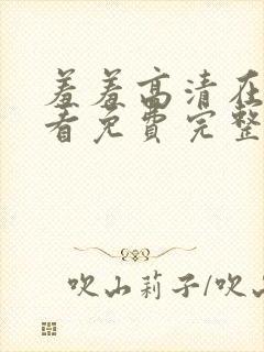 羞羞高清在线观看免费完整版