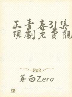 正青春31集电视剧免费观看