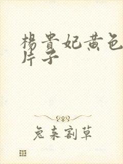 杨贵妃黄色一级片子