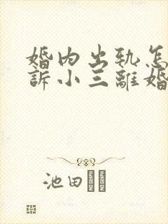 婚内出轨怎样起诉小三离婚