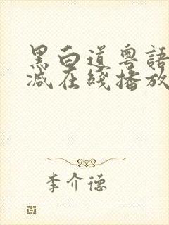 黑白道粤语无删减在线播放